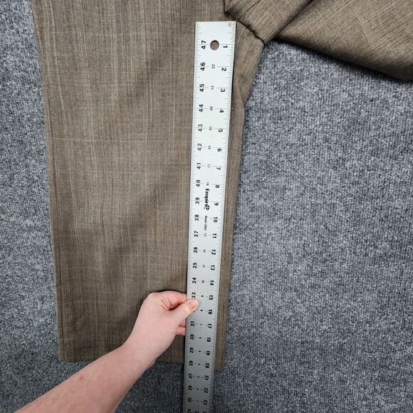 NWT LAFAYETTE 148 Brown 100% Wool Wide Leg Cropped Culottes Pants SIZE 4 - Picture 11 of 16